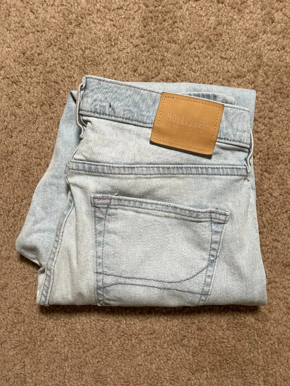 Hollister 30x30 Epic Flex Athletic Skinny Ripped Light Blue Denim Jeans - Picture 4 of 4